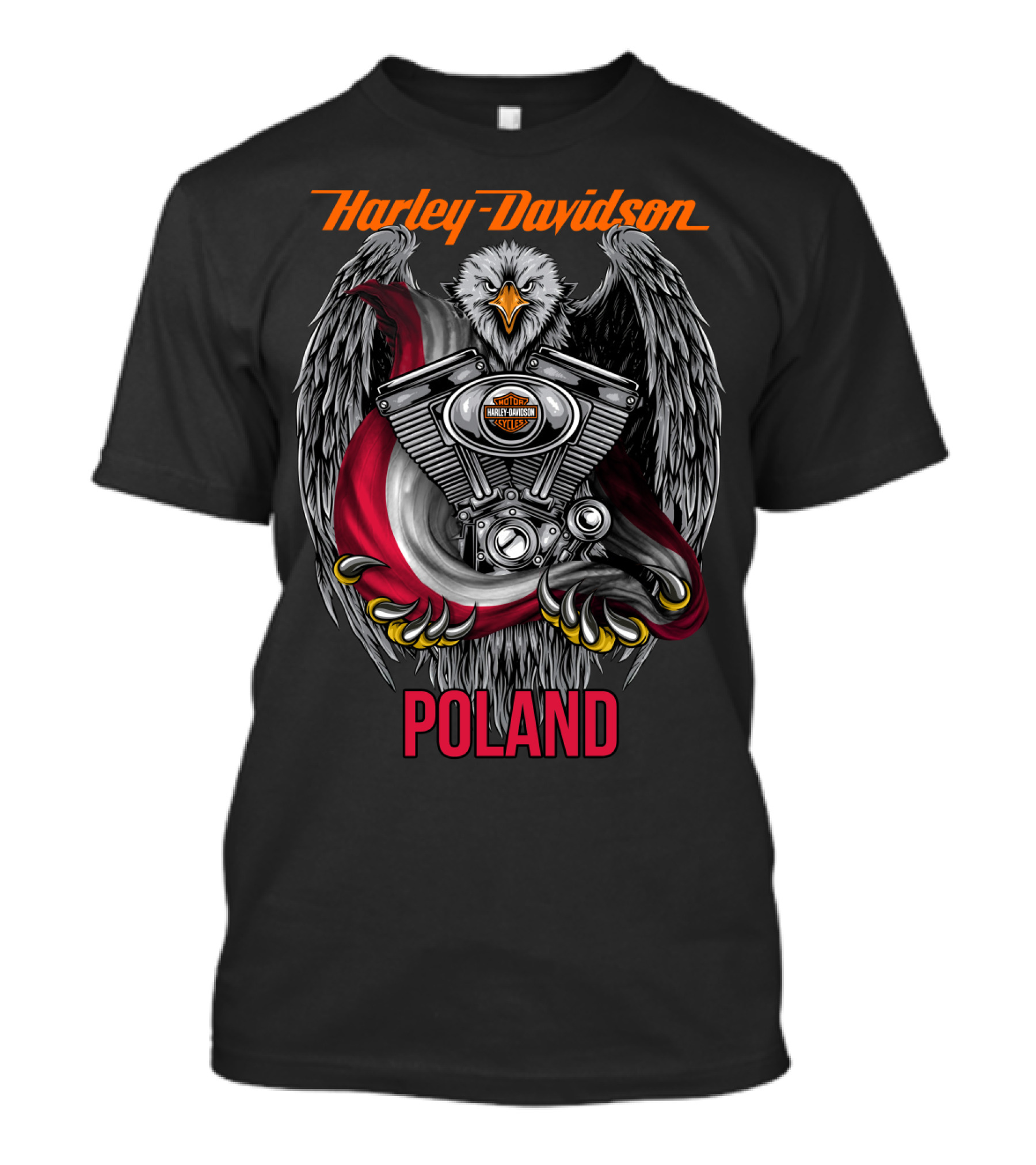 Harley Davidson Poland Eagle Engine T-Shirt