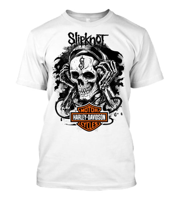 Slipknot Harley Davidson Cycles Skull T-Shirt