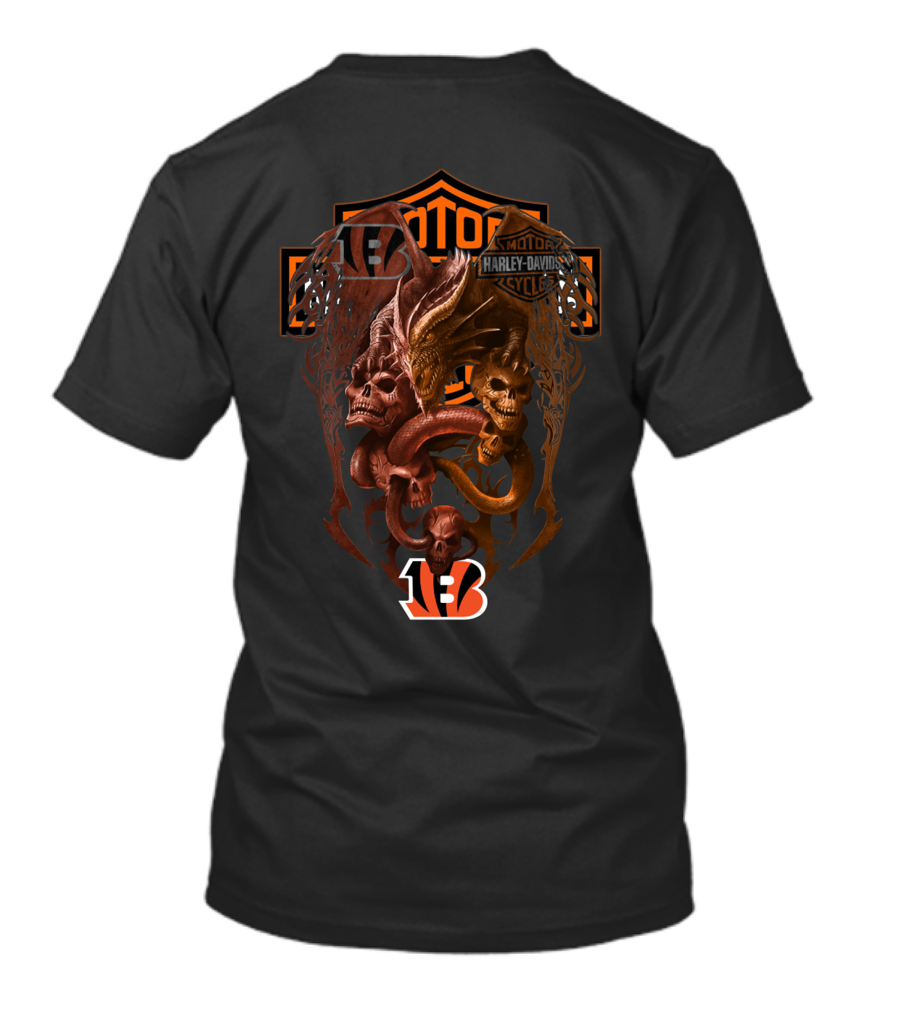 Motor Harley Davidson Cycles 108 Nfl Cb2 Cincinnati Bengals T-Shirt