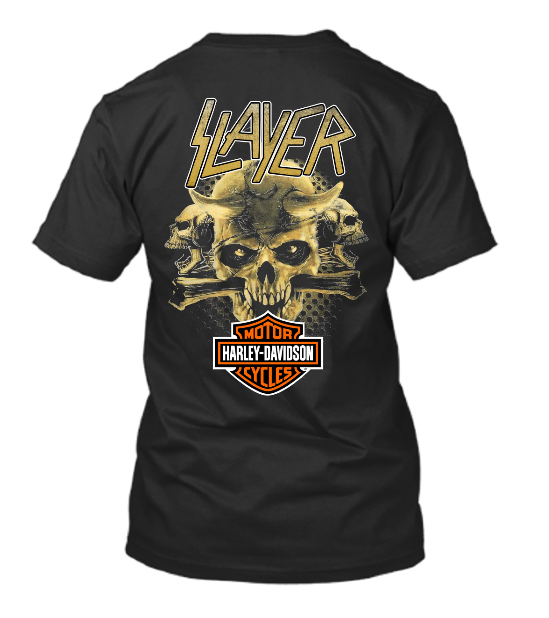 Slayer Harley Davidson Motor Cycles Skull T-Shirt