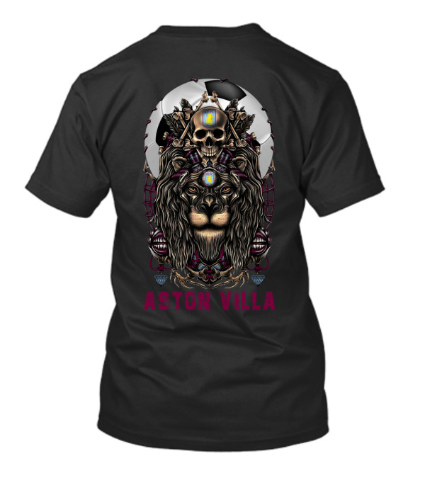 Aston Villa 114 Nha Av Lion And Skull Crest T-Shirt