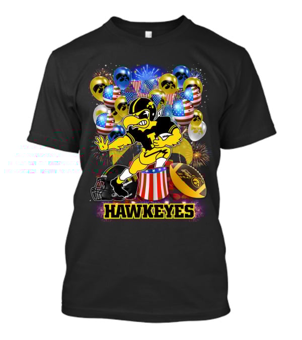 Ncaa Iowa Hawkeyes Football Celebration Balloons Fireworks T-Shirt