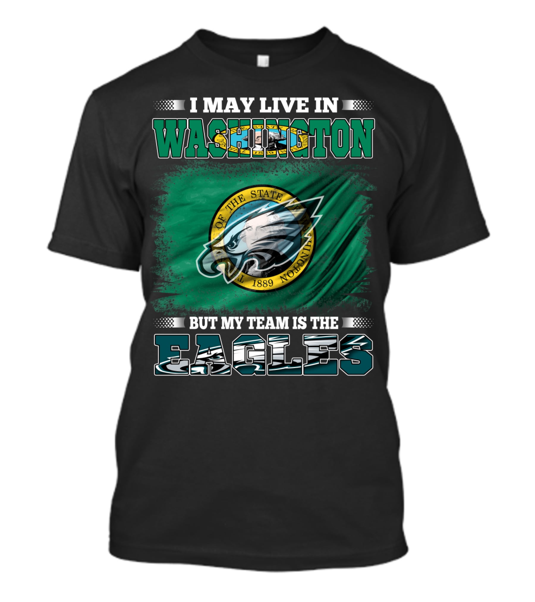 Washington State Pride With Eagles Fan Allegiance T-Shirt