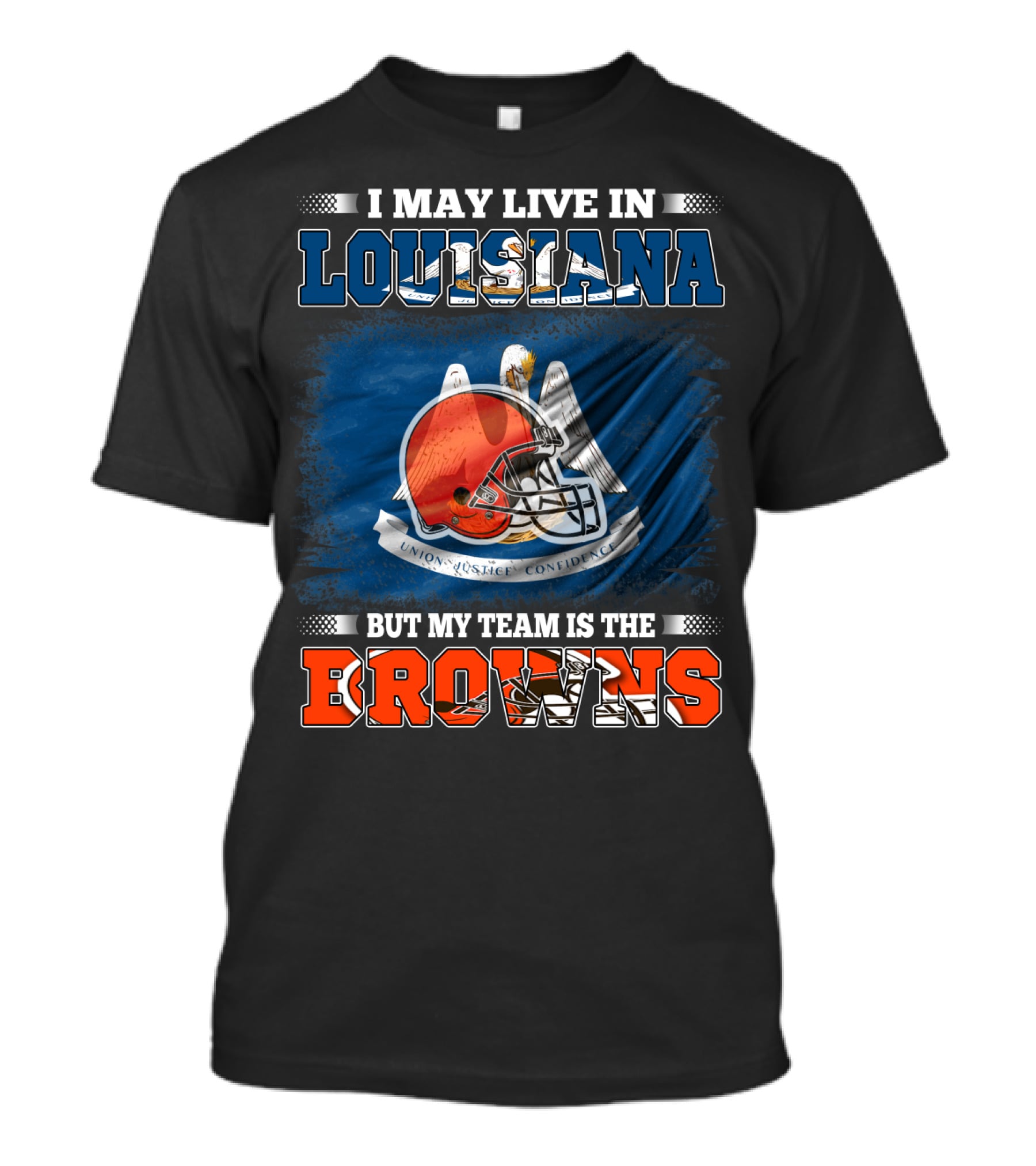 Louisiana Proud Cleveland Browns Fan Football Loyalty T-Shirt