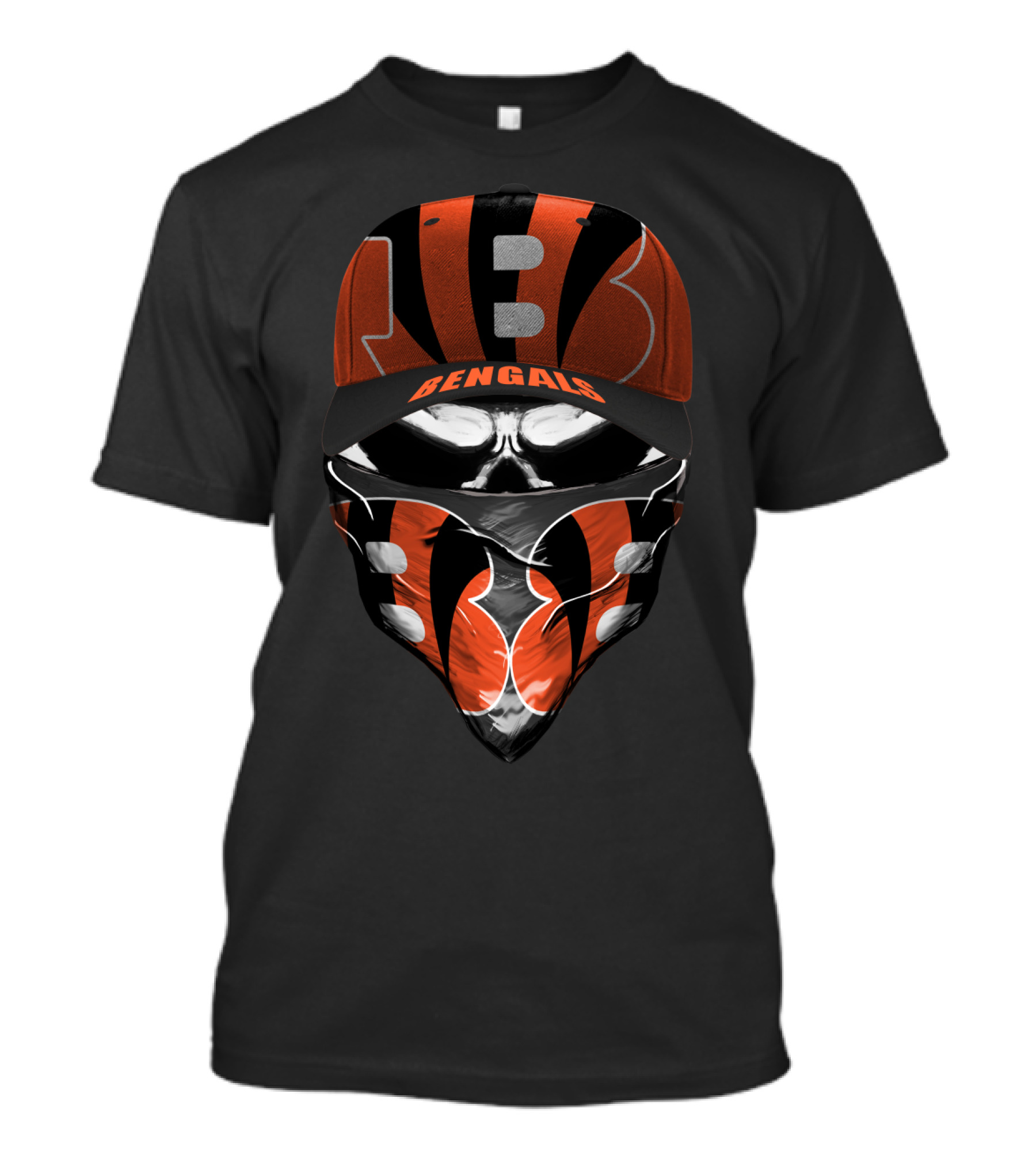 Cincinnati Bengals Hat And Mask Set With Team T-Shirt