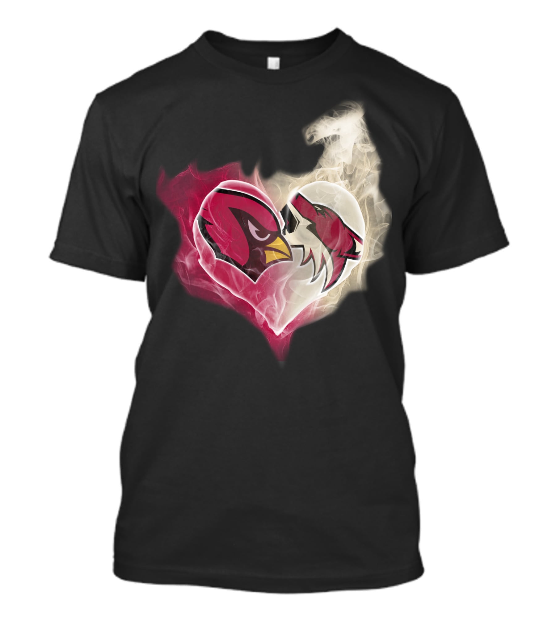 Cardinal Arizona Coyotes Heart Emblem T-Shirt