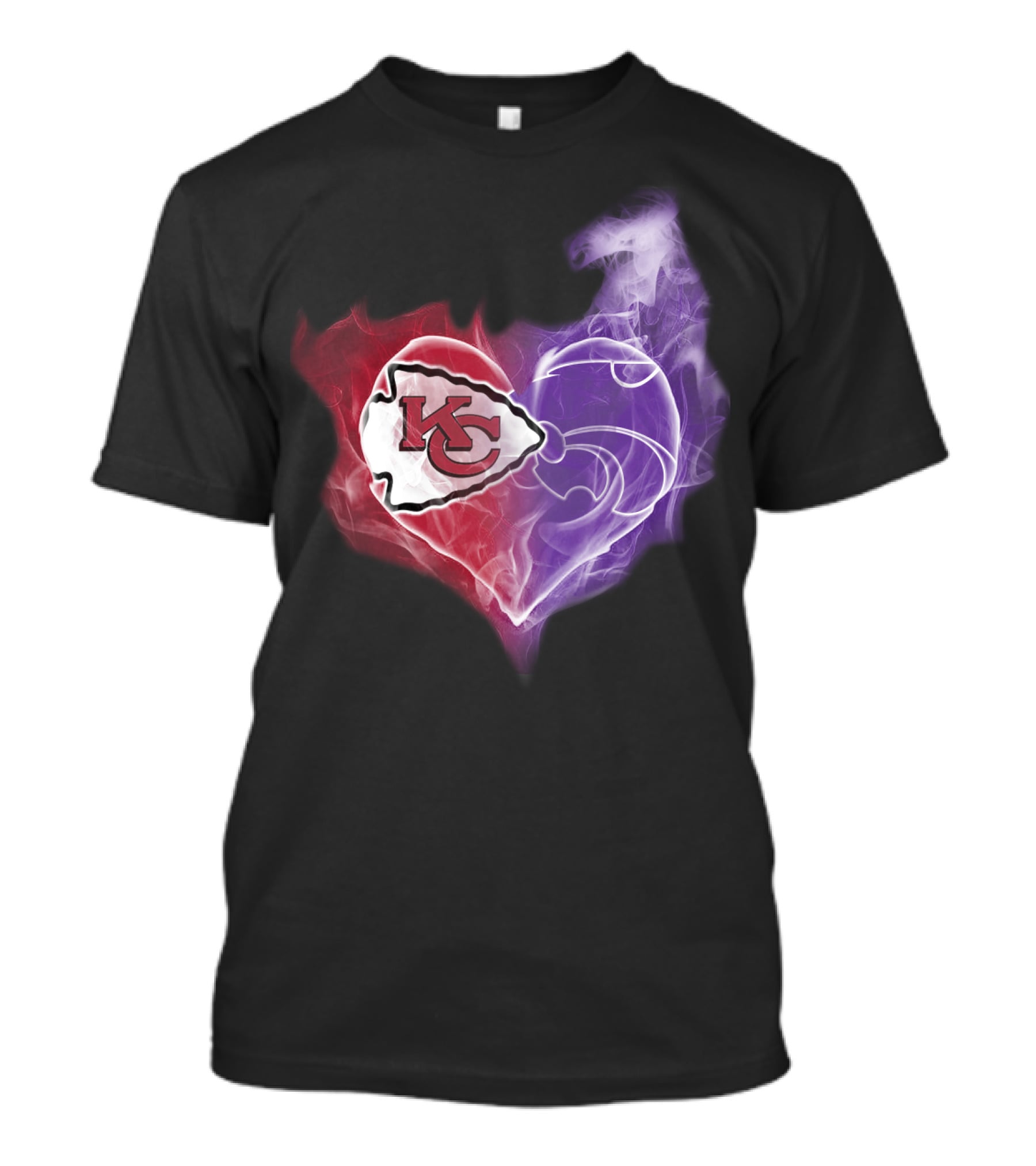 Kansas City Chiefs Kansas State Wildcats Heart T-Shirt