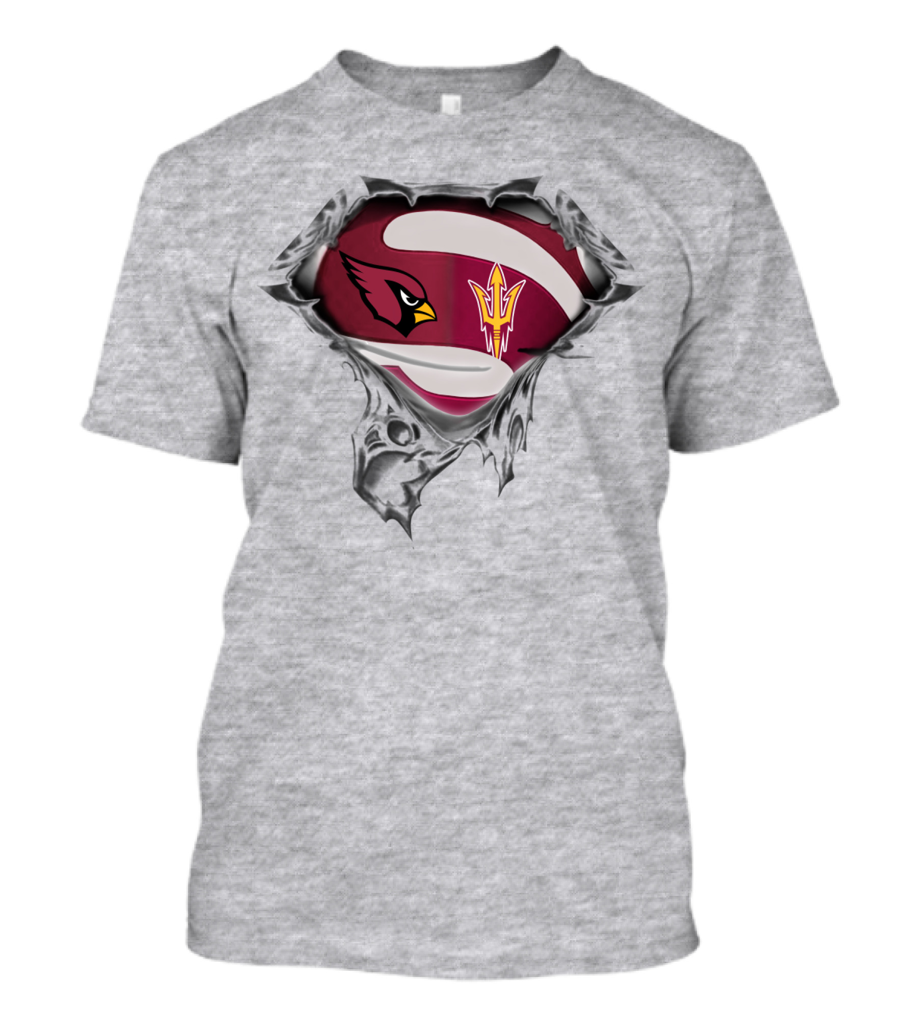 Cardinals Arizona State Logo Mashup Superhero T-Shirt