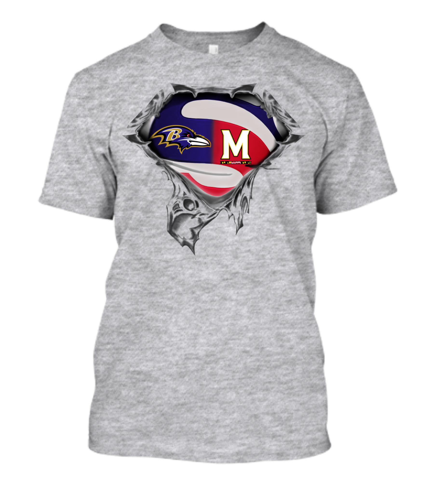Baltimore Ravens Maryland Terrapins Crossover Super T-Shirt