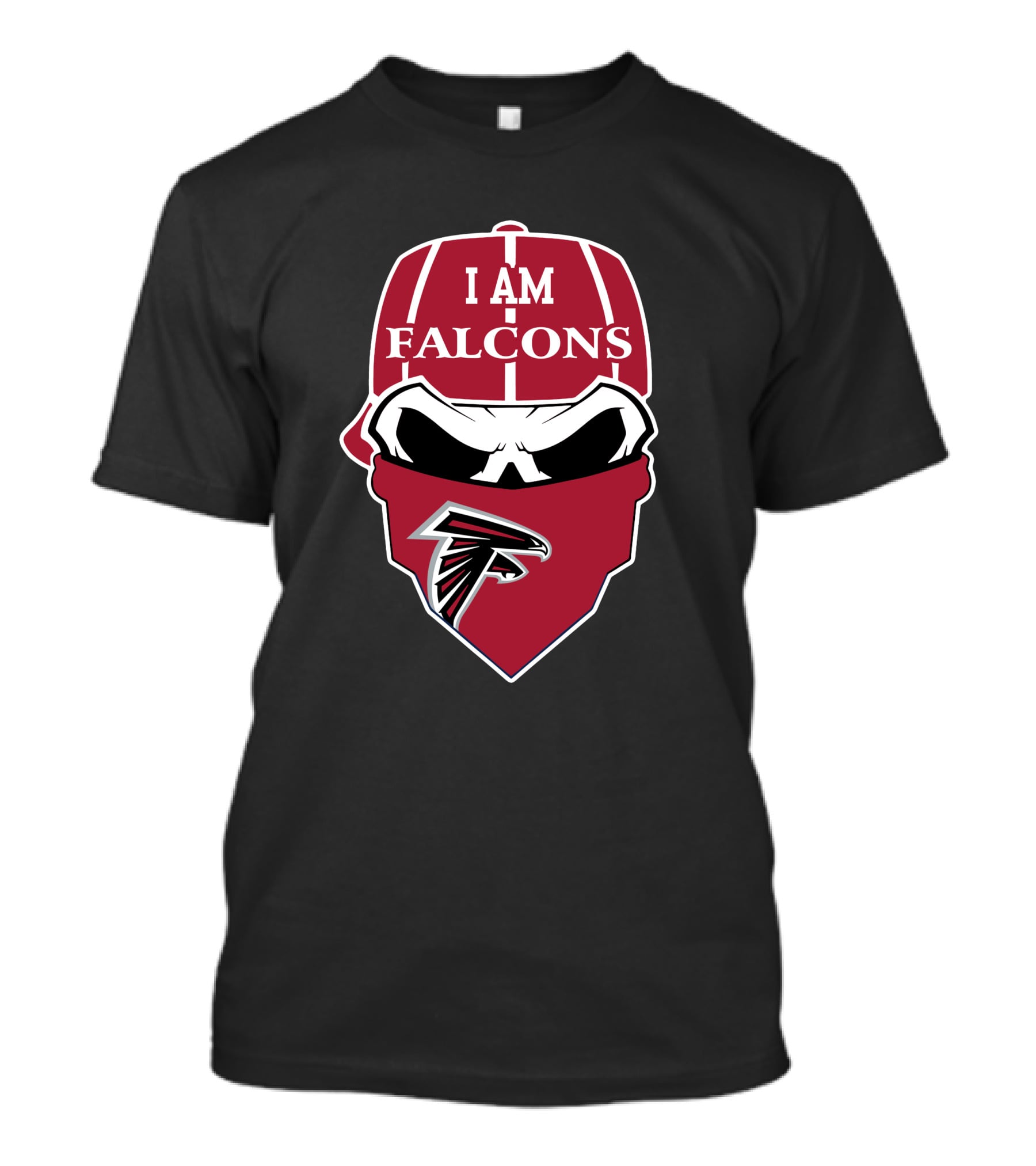 I Am Falcons Atlanta Falcons Skull T-Shirt