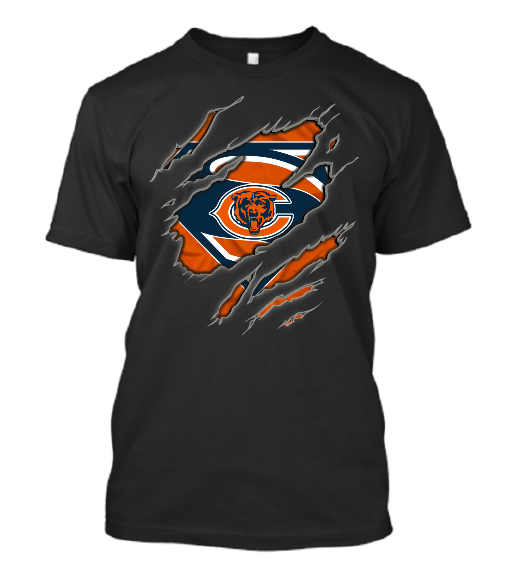 Chicago Bears Superman Logo Ripped T-Shirt