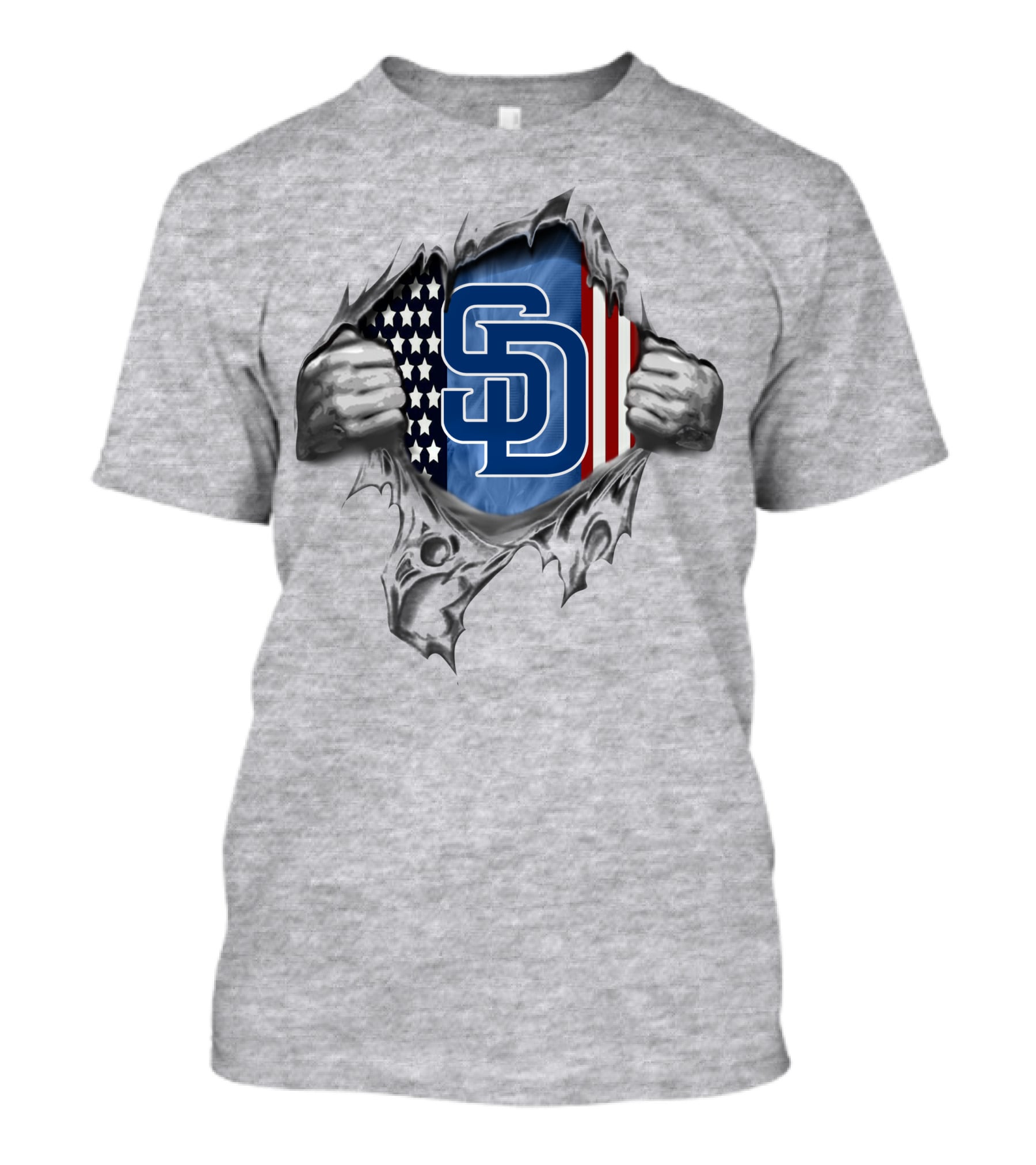 San Diego Padres American Flag Rip T-Shirt