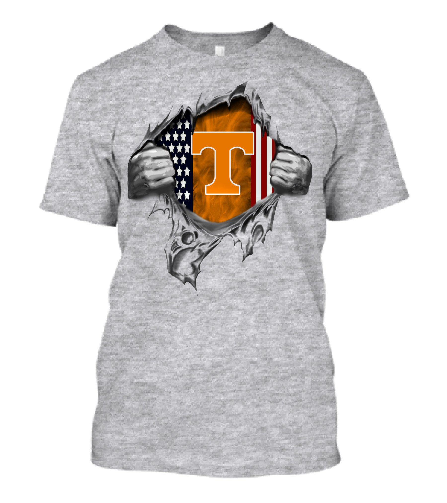 Tennessee Volunteers American Flag Peel T-Shirt