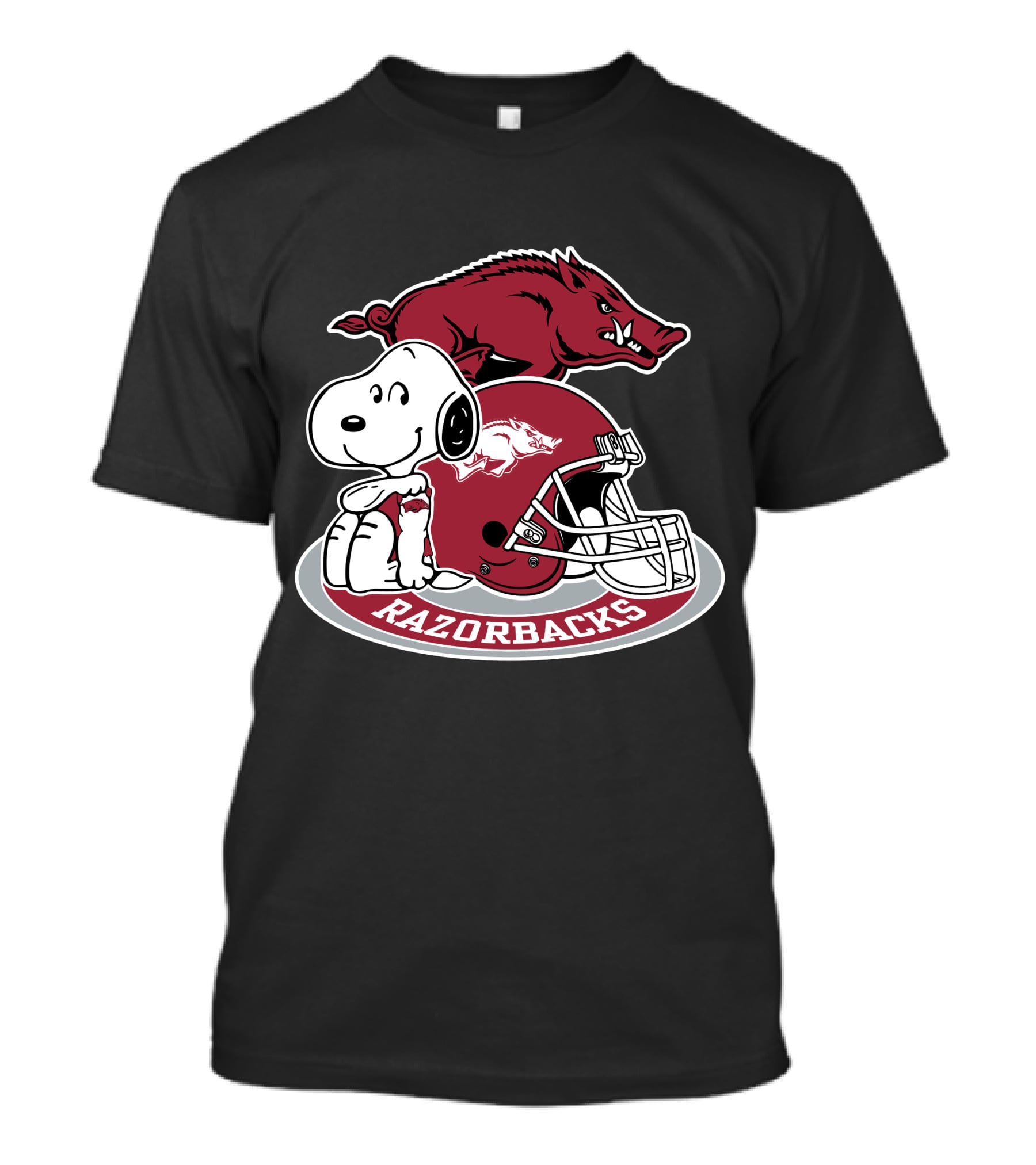 Arkansas Razorbacks Snoopy Football Helmet Razorbacks T-Shirt