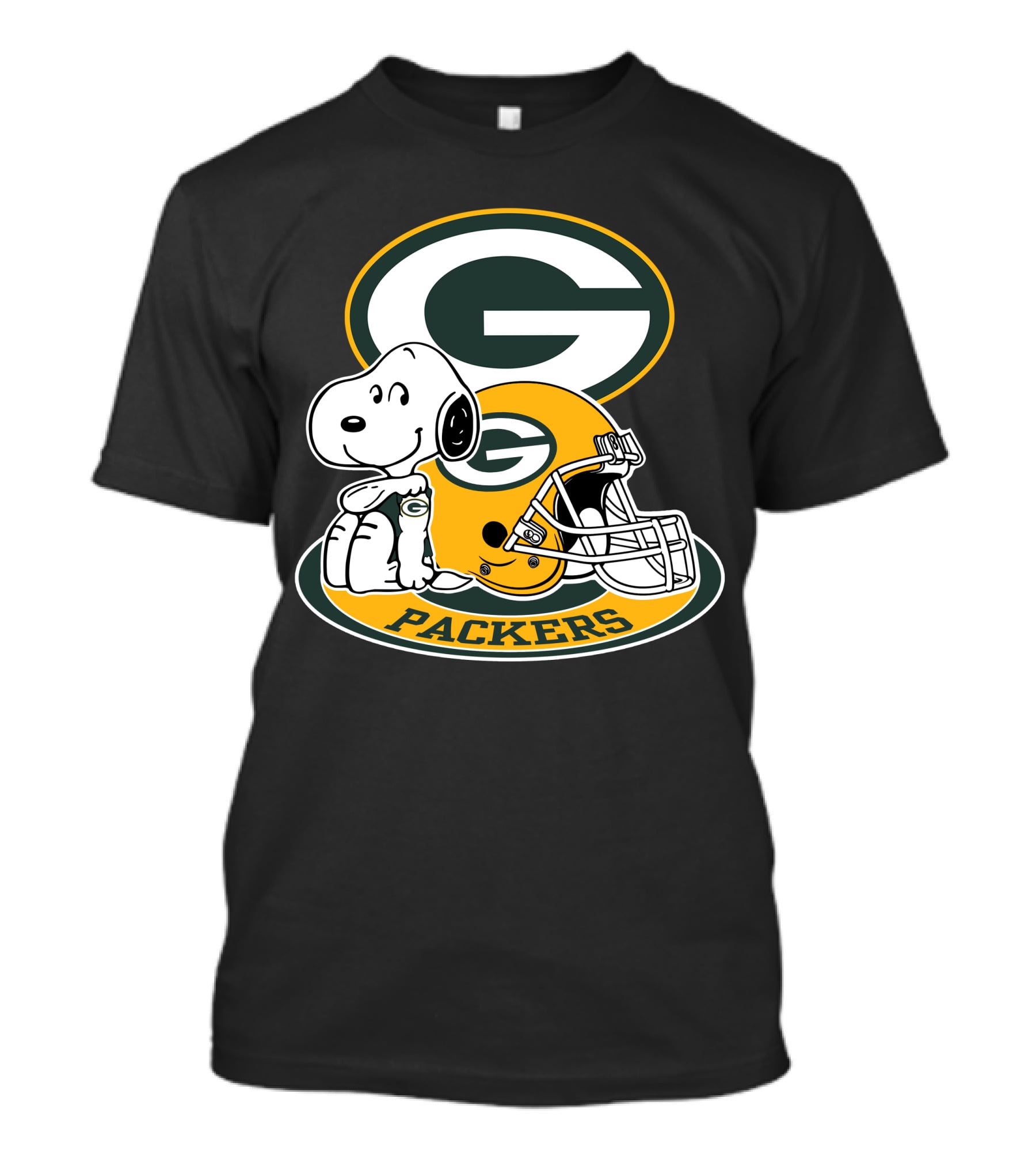 Green Bay Packers Snoopy Helmet T-Shirt