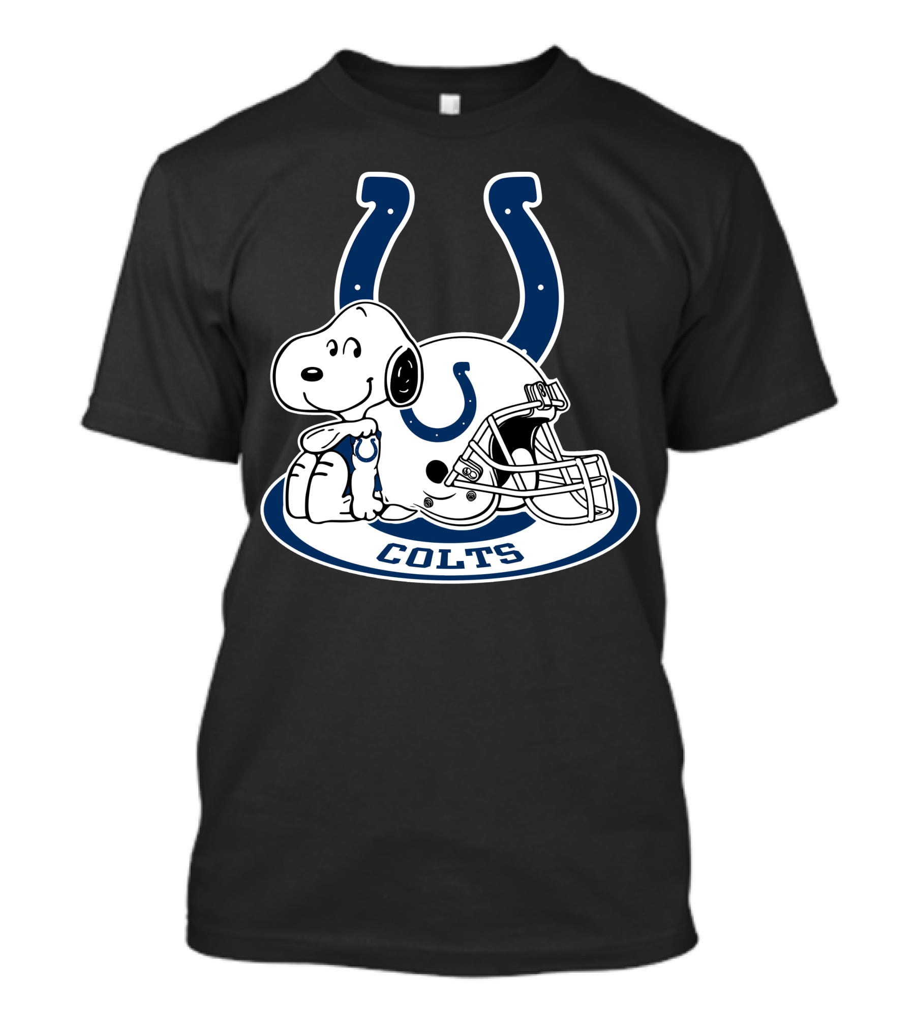 Indianapolis Colts Snoopy With Helmet And Horseshoe T-Shirt