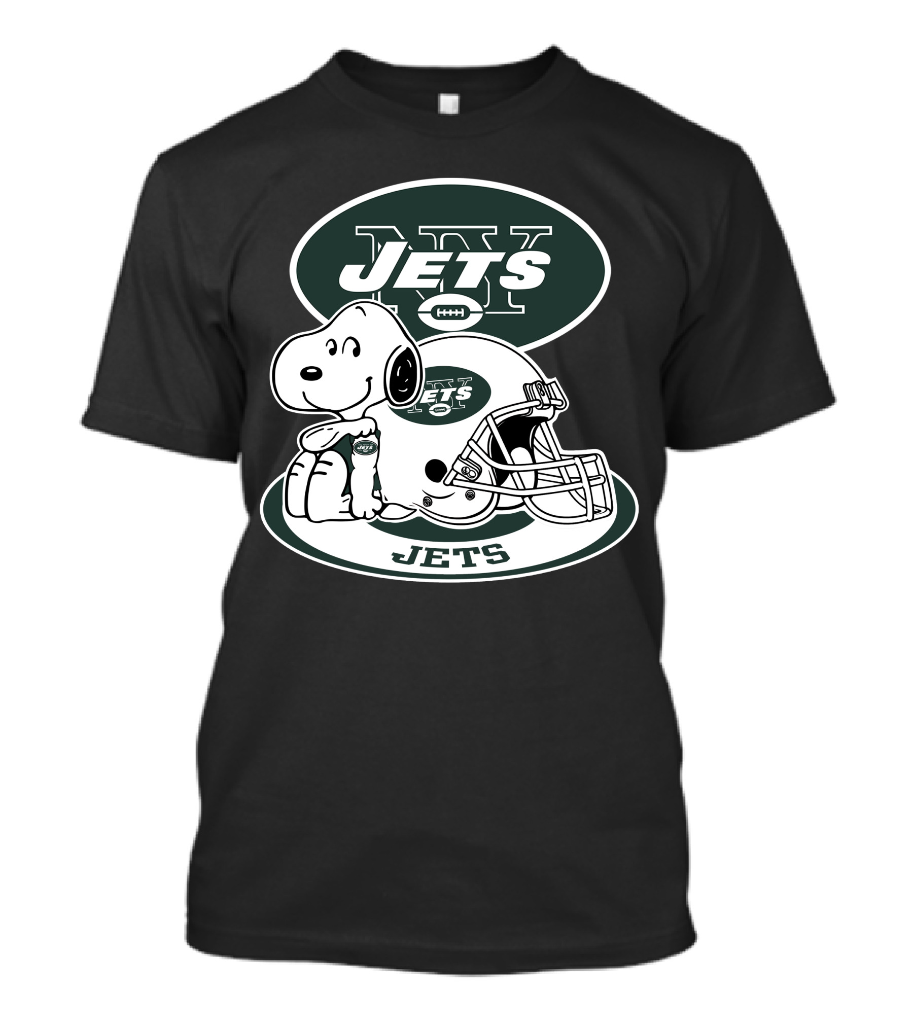 New York Jets Snoopy Football Helmet T-Shirt