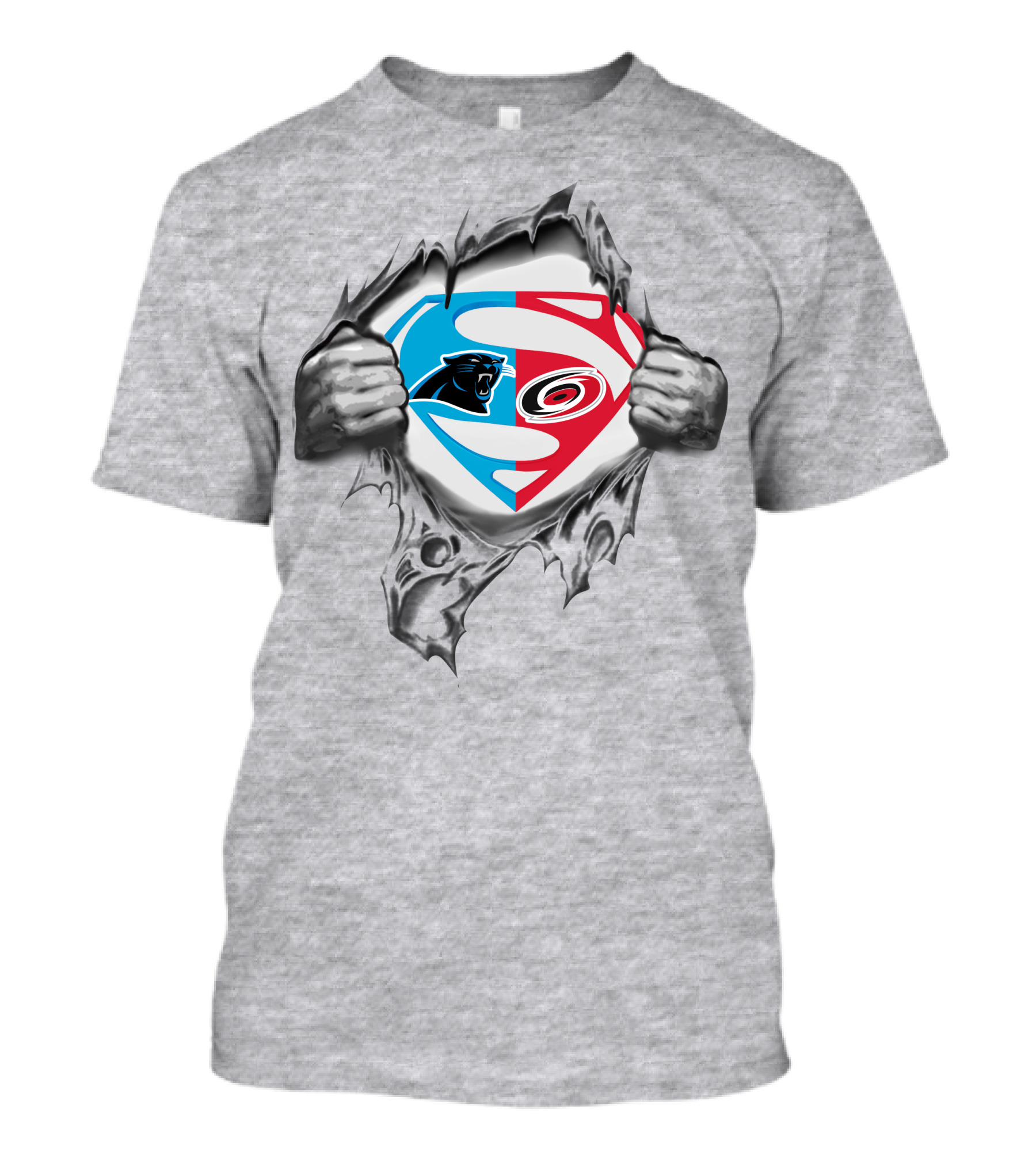 Carolina Panthers Carolina Hurricanes Superman Logo Mashup T-Shirt
