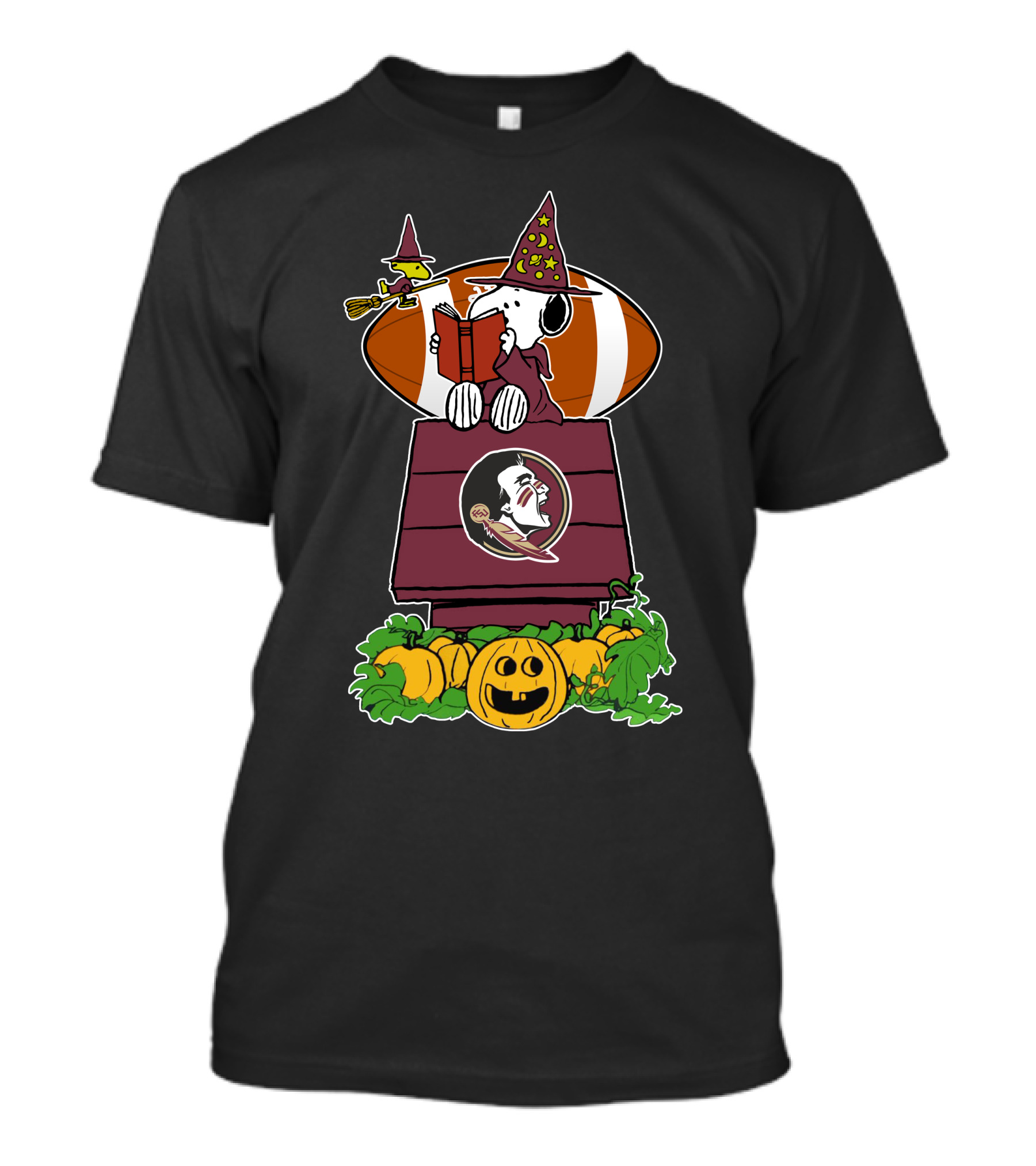 Florida State Seminoles Snoopy Halloween Witch And Pumpkins T-Shirt