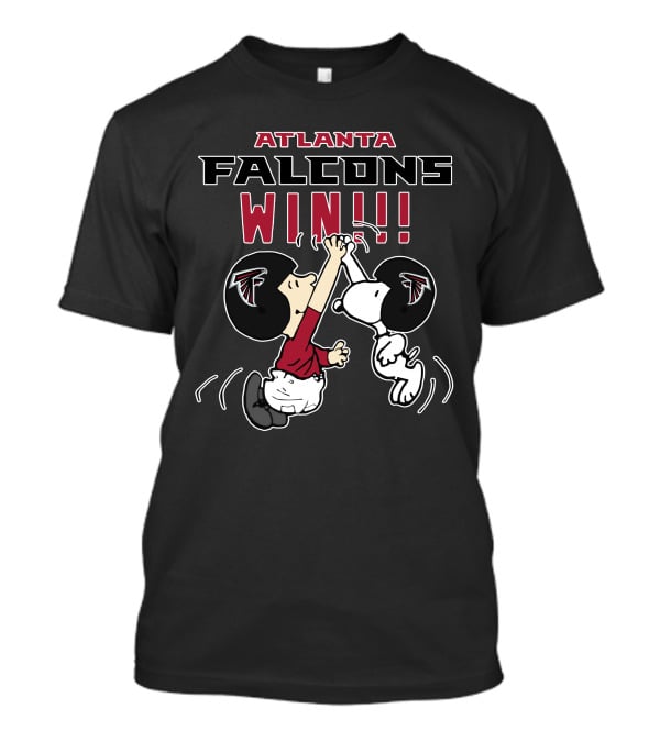 Atlanta Falcons Win Peanuts Characters Celebrating T-Shirt