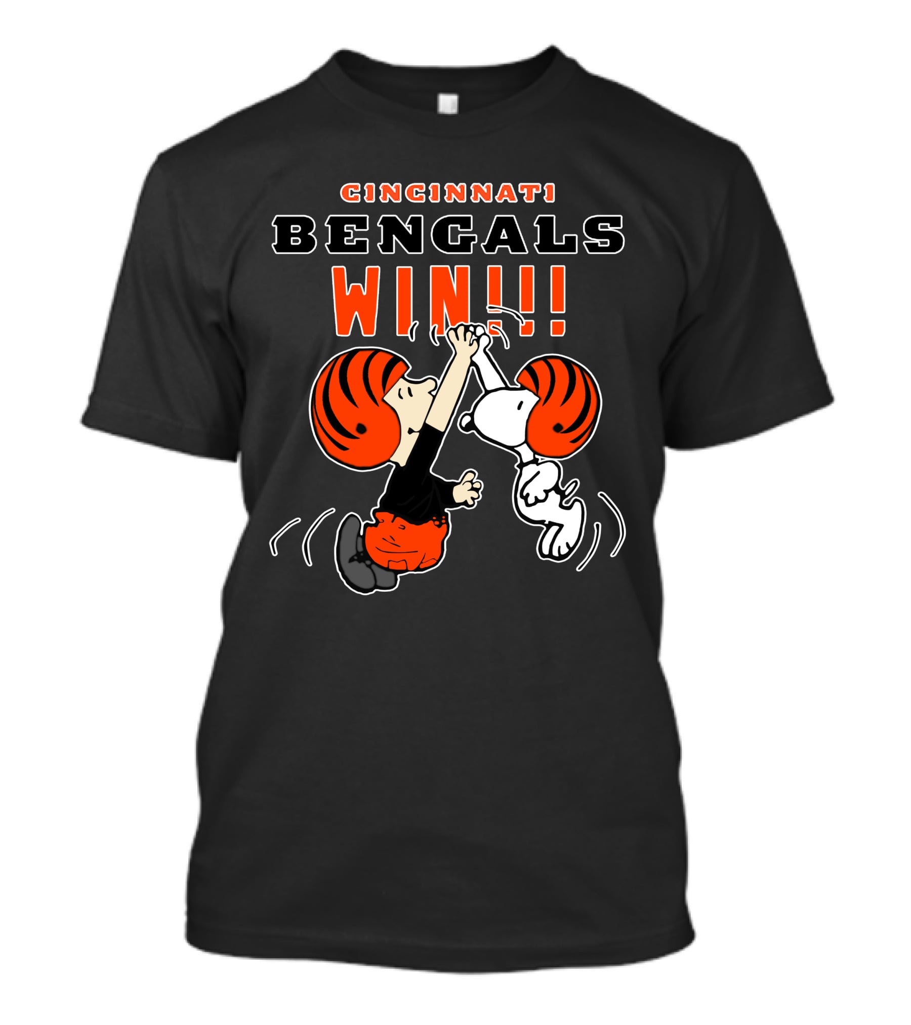 Cincinnati Bengals Win Football Celebration With Cartoon Characters T-Shirt