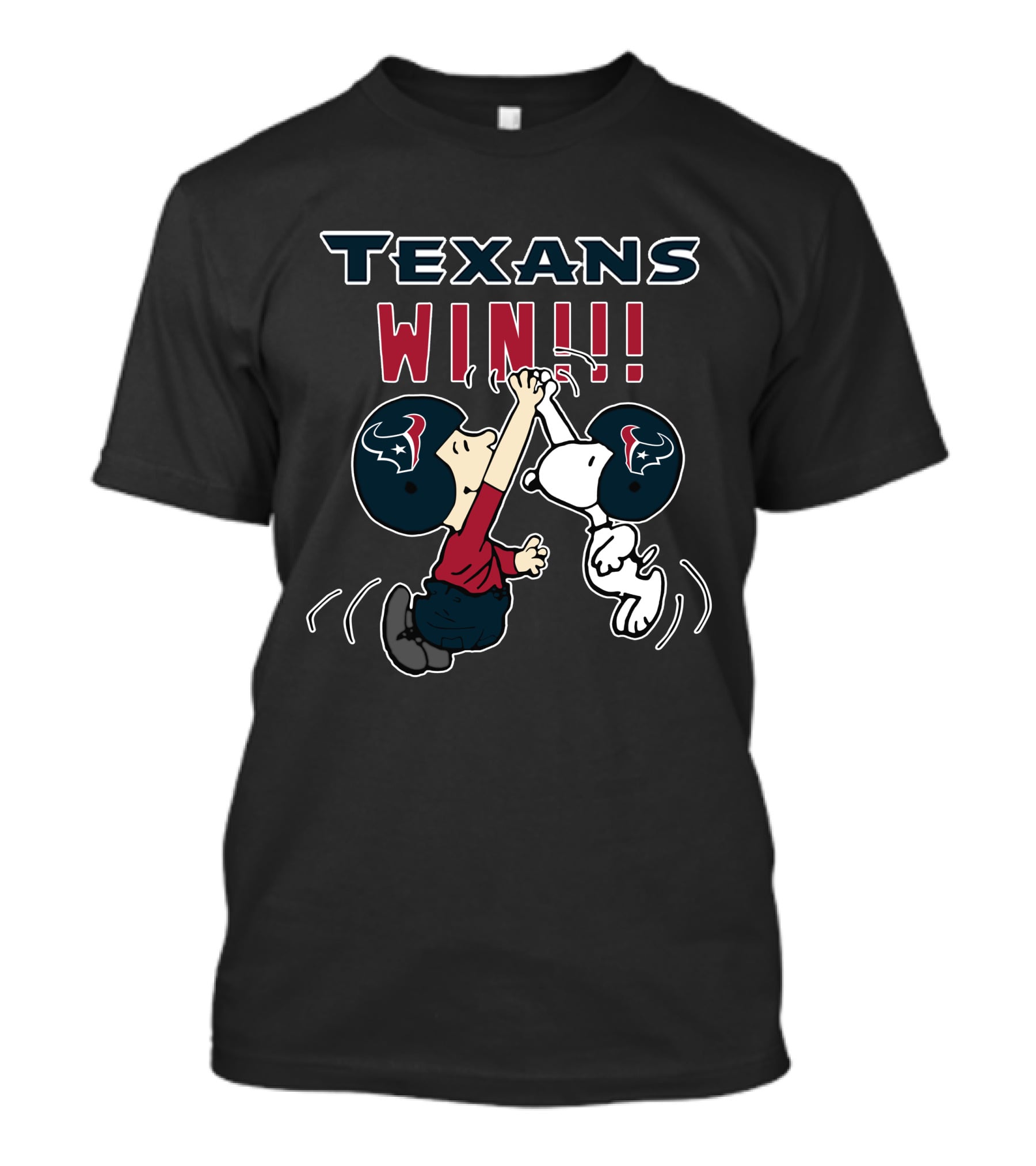 Texans Win Peanuts Characters Celebrate Houston Texans Victory T-Shirt