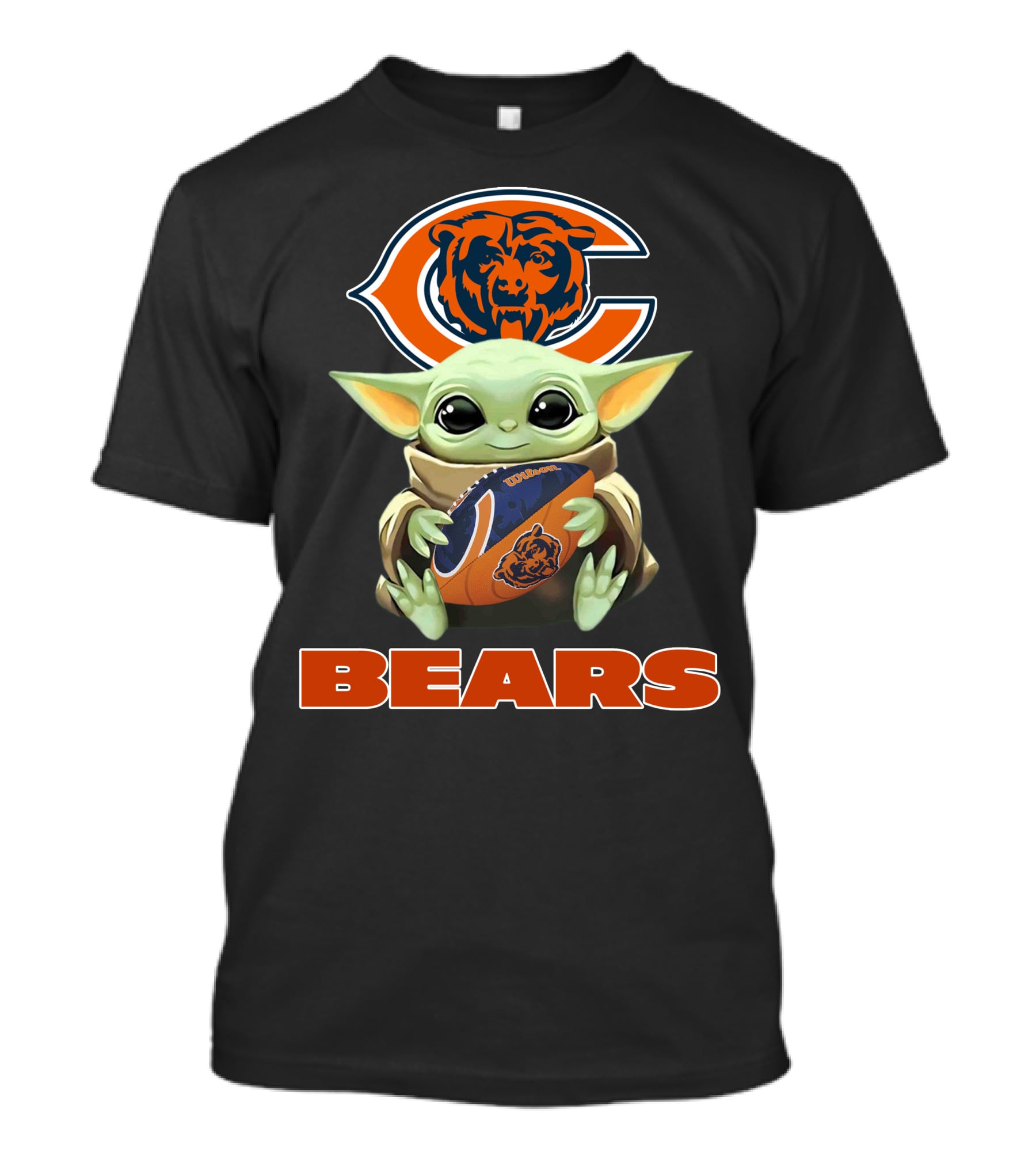 Chicago Bears Baby Yoda Football Fan Gear T-Shirt