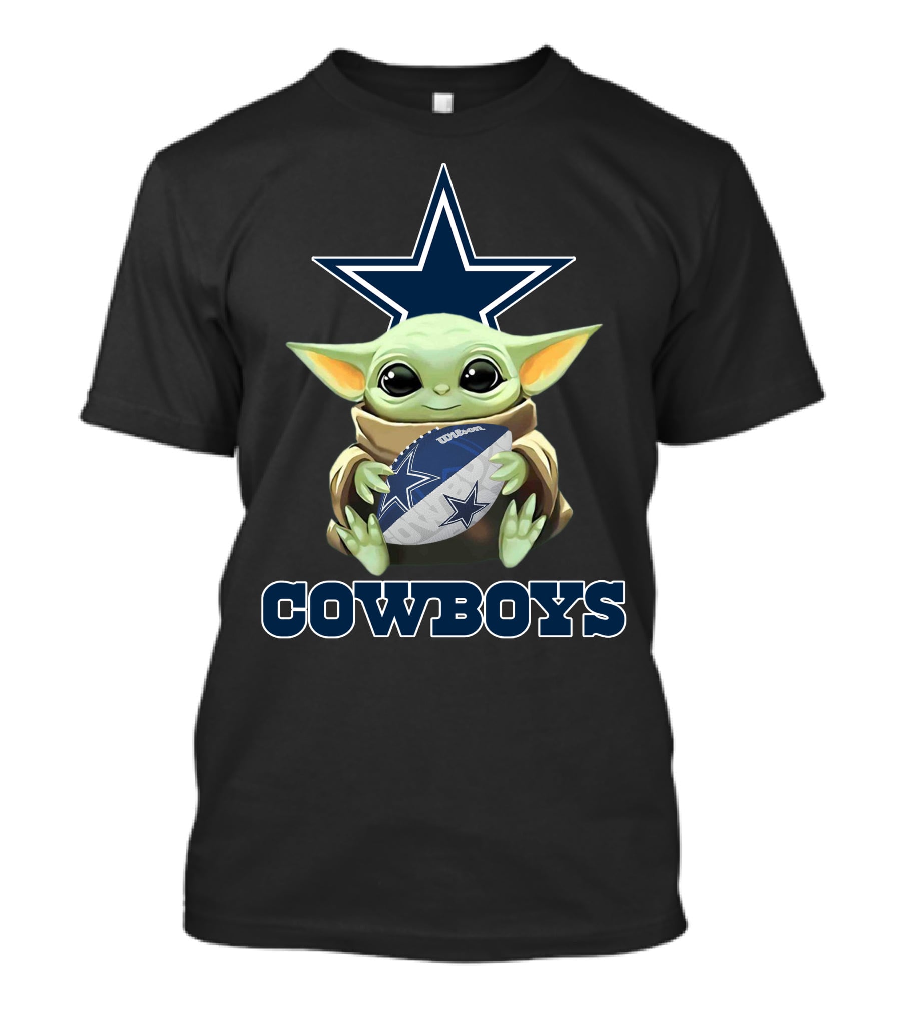 Dallas Cowboys Baby Yoda Football Star T-Shirt