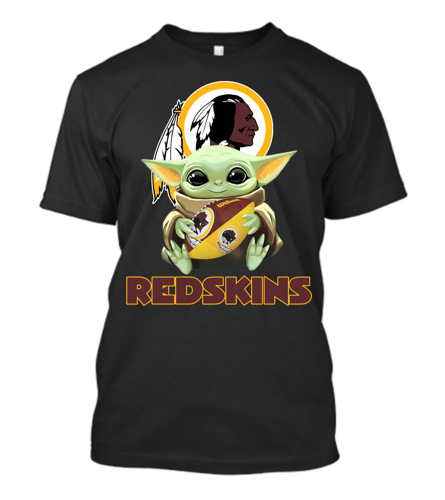 Redskins Baby Yoda Holding Washington Football T-Shirt