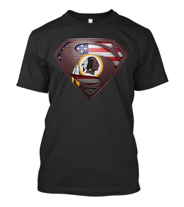 Washington Redskins Superman American Flag T-Shirt