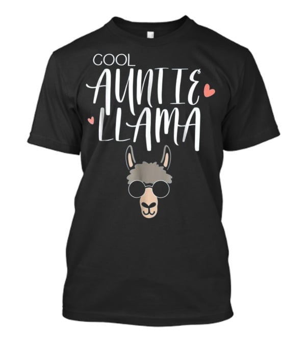 Cool Auntie Llama Funny Family T-Shirt