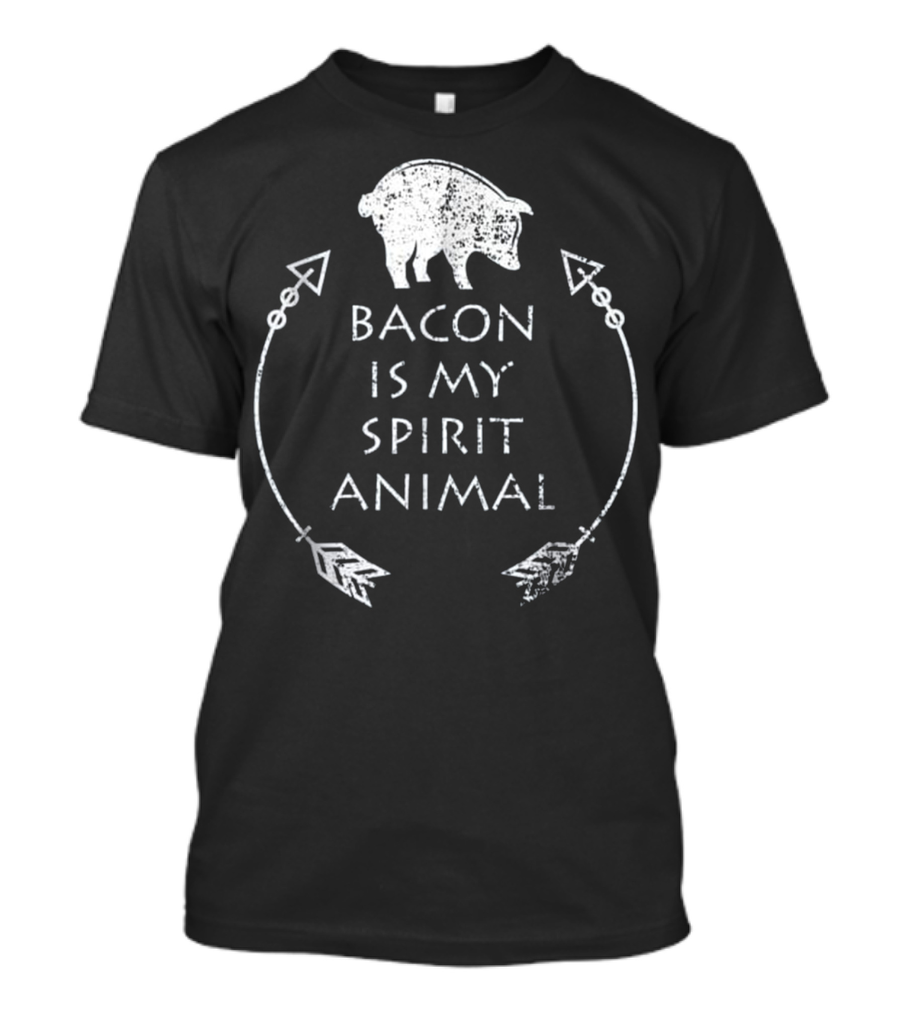 Bacon Is My Spirit Animal Pig With Arrows T-Shirt