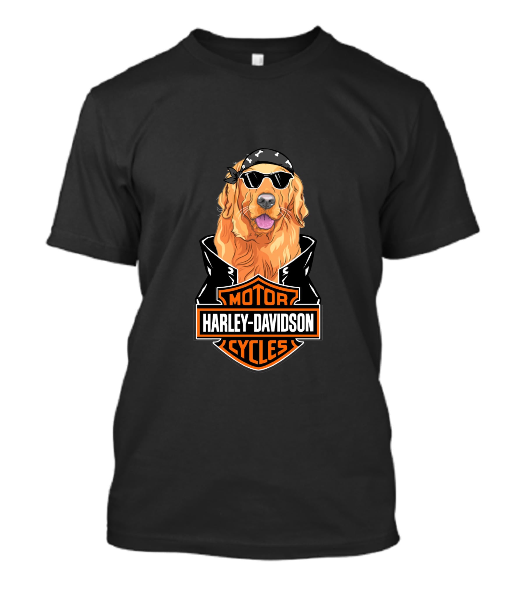 Harley Davidson Motor Cycles Golden Retriever Motorcycle T-Shirt