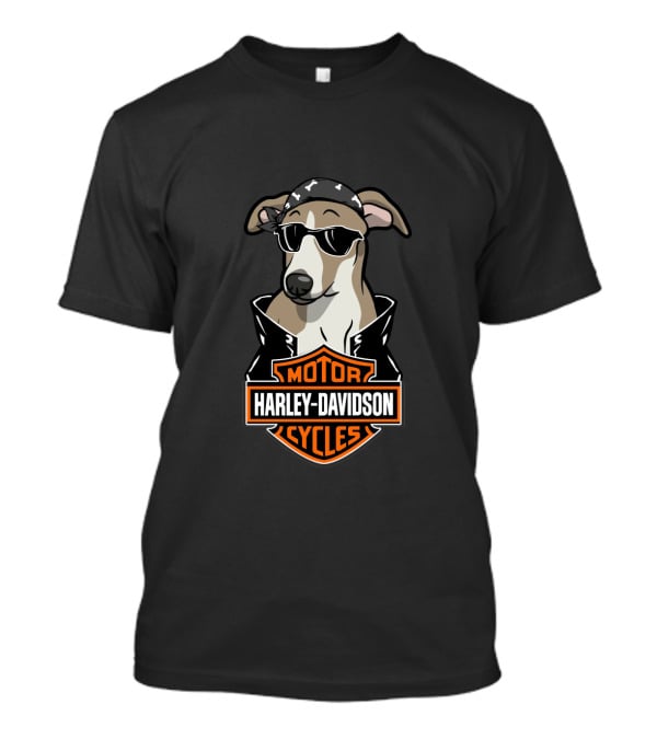 Whippet Harley Davidson Motorcycles Biker Style T-Shirt