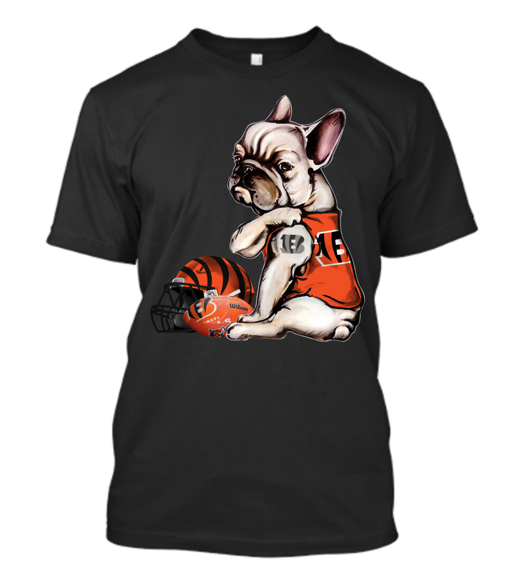 Cincinnati Bengals Pug Helmet Football 18 T-Shirt