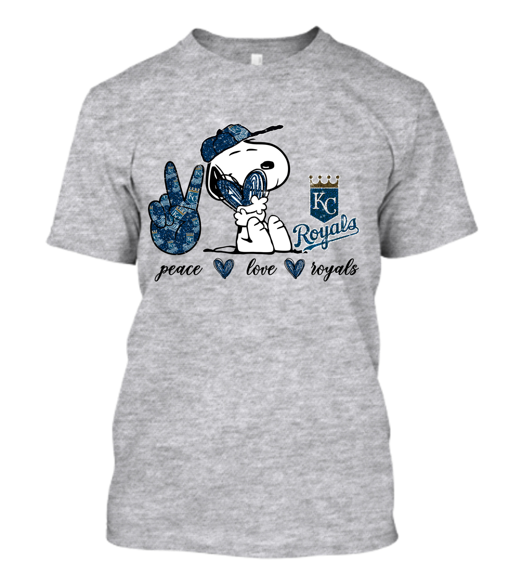 Peace Love KC Royals Snoopy T-Shirt