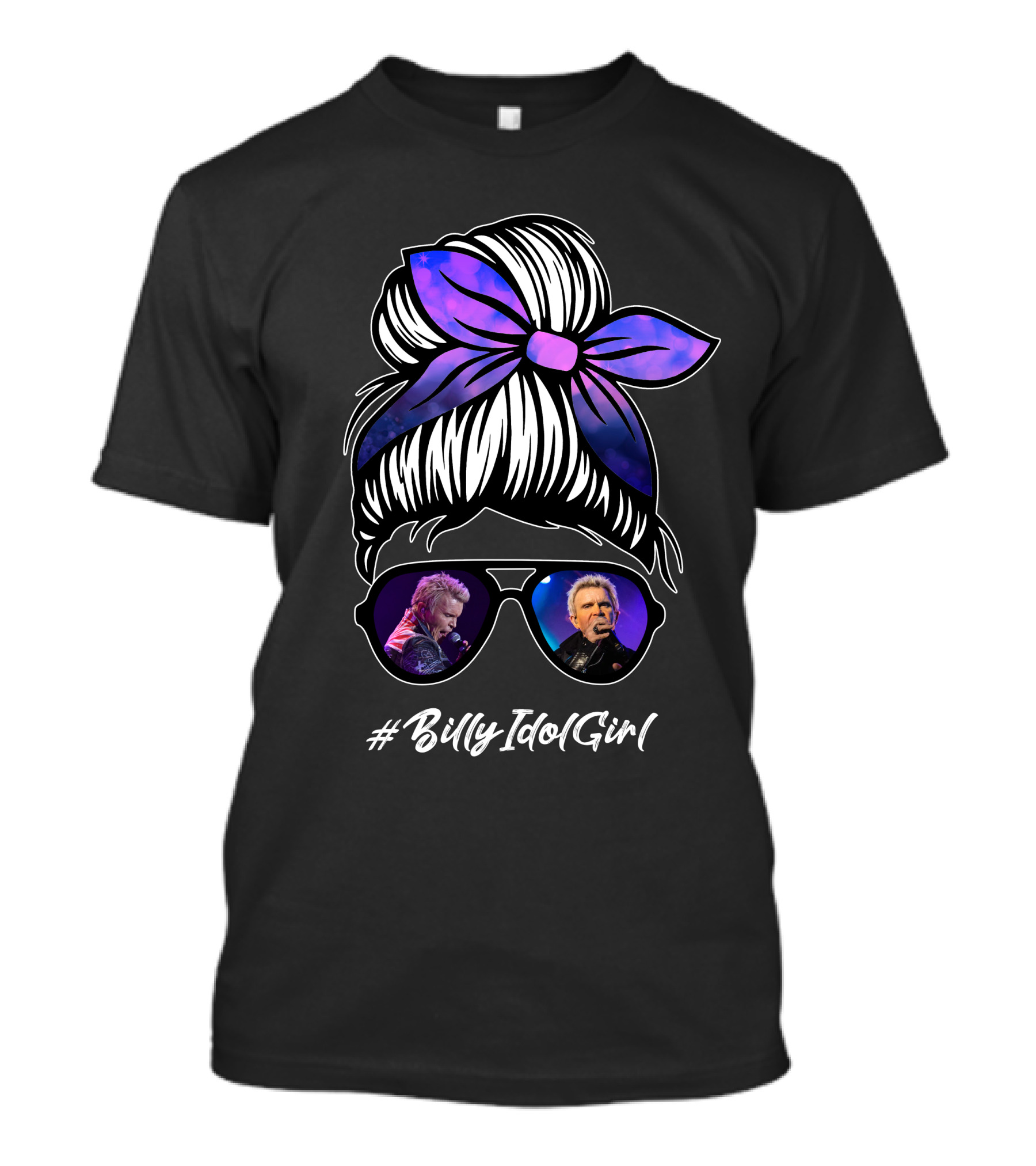 BillyIdolGirl Rockstar Shades Hair Bow T-Shirt