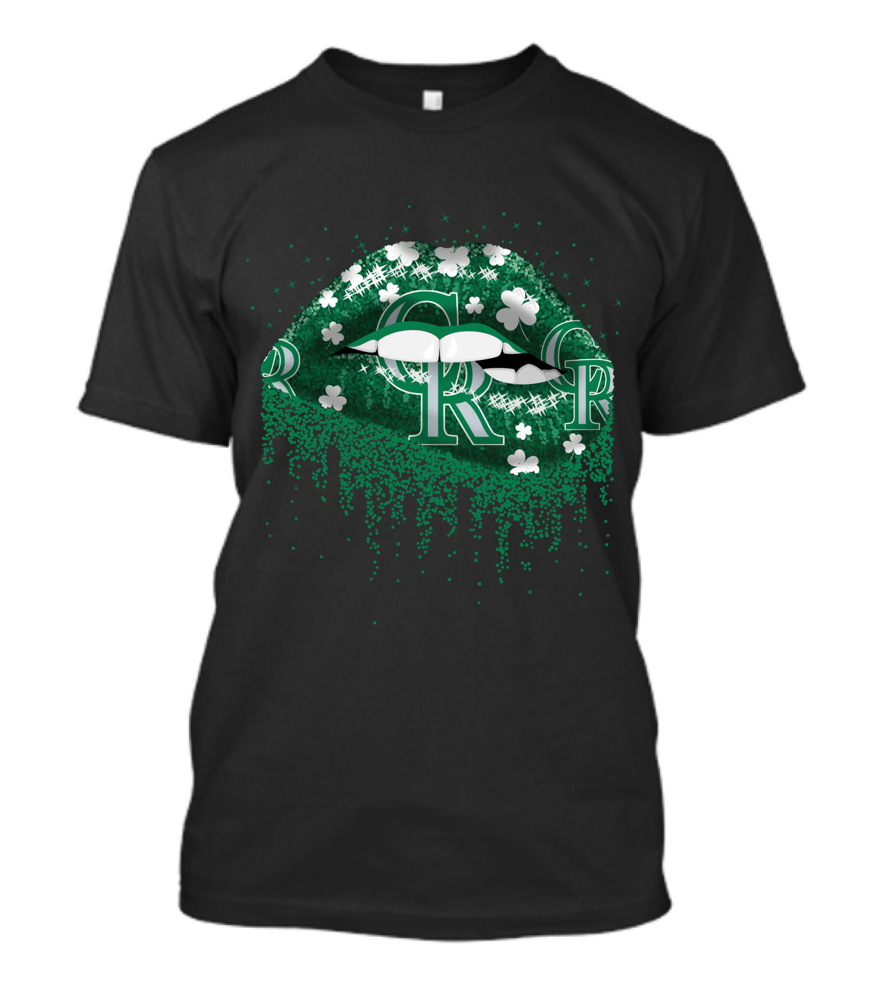 Colorado Rockies Shamrock Clover Lips T-Shirt