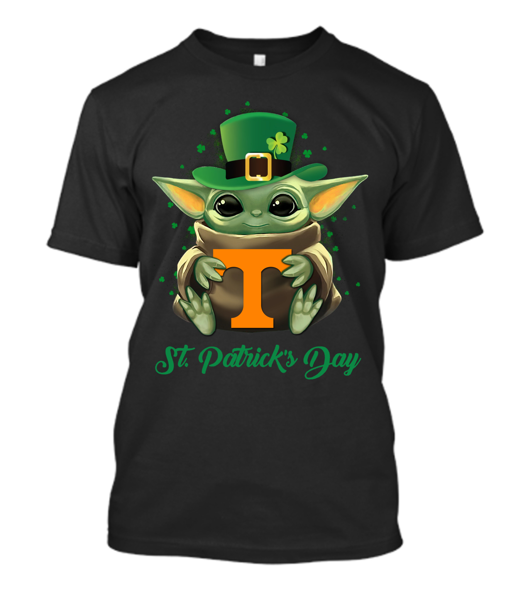 Tennessee Volunteers Baby Yoda St. Patrick's Day T-Shirt