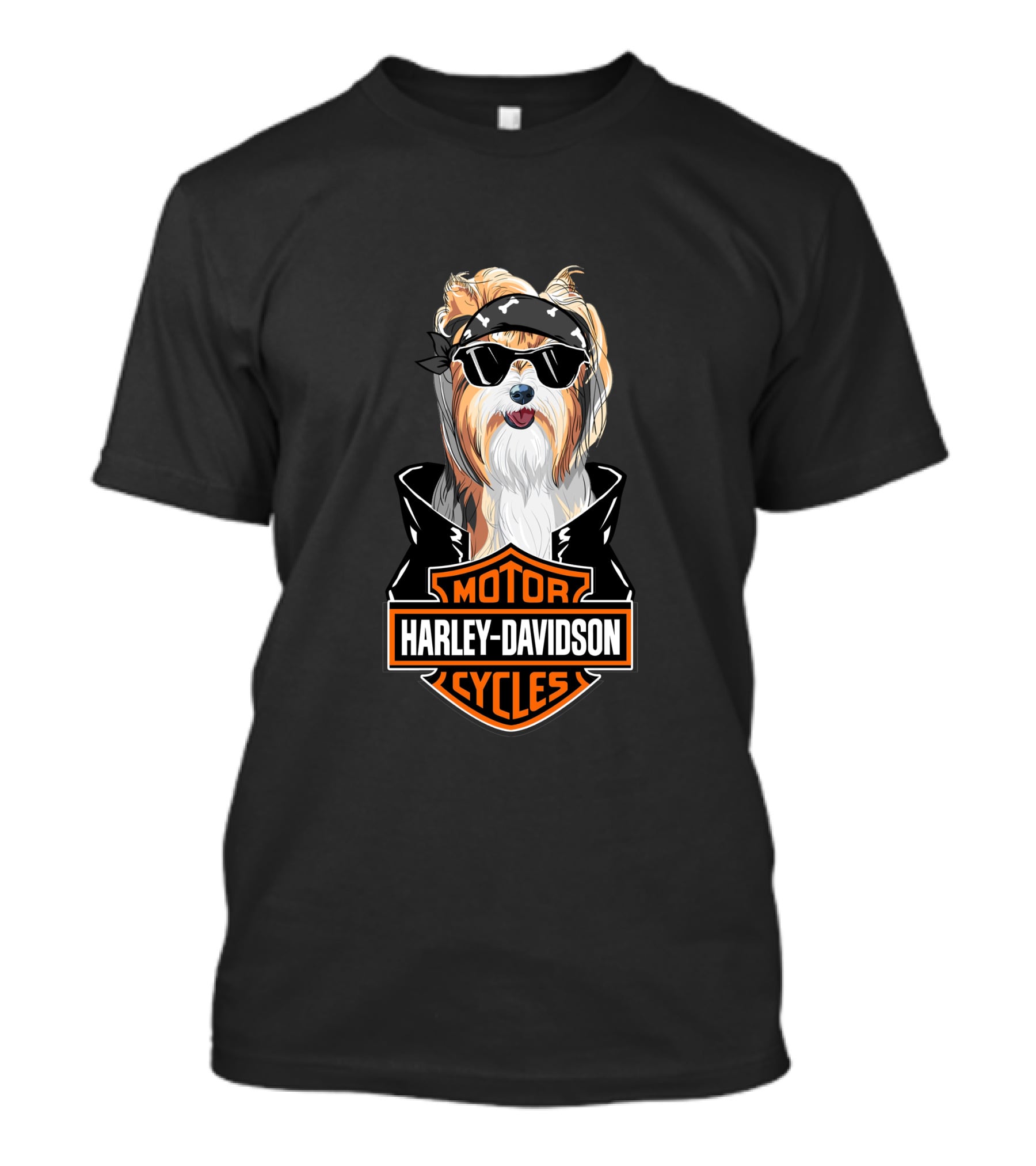 Harley Davidson Yorkshire Terrier Motorcycle Cycles T-Shirt