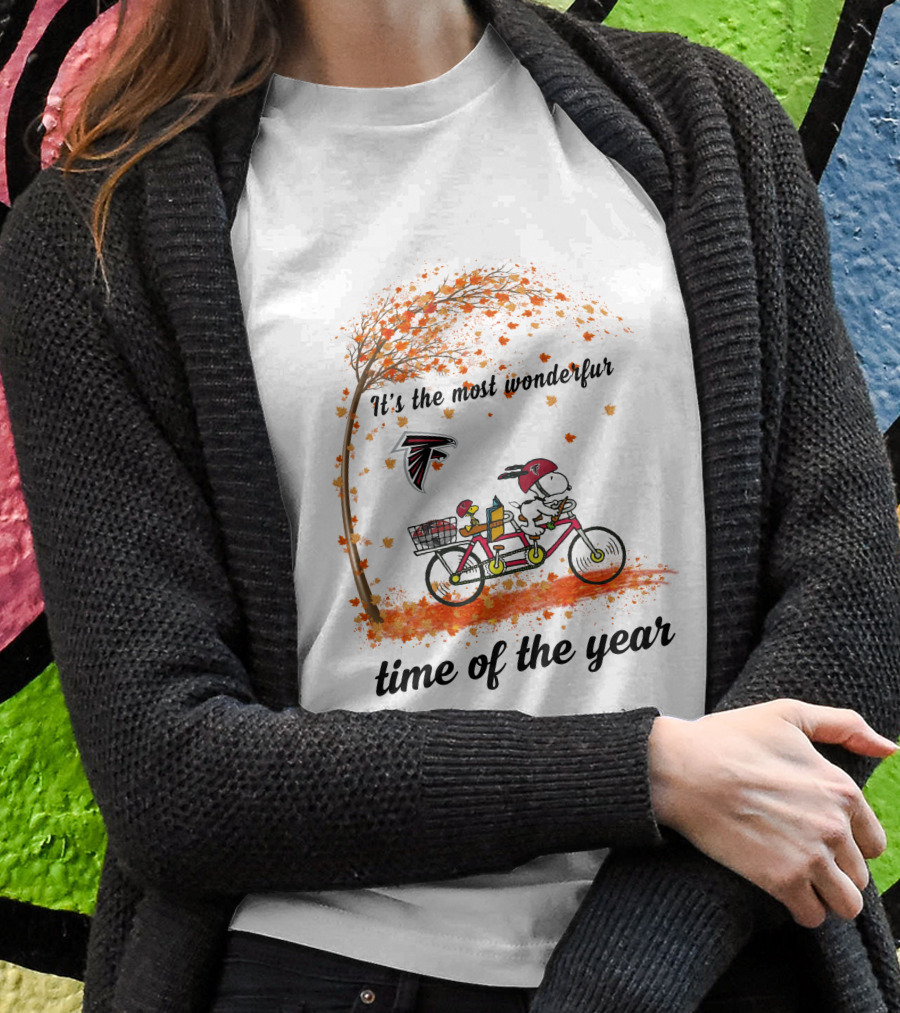Atlanta Falcons It's The Most Wonderful Time Of The Year Autumn Theme T-Shirt