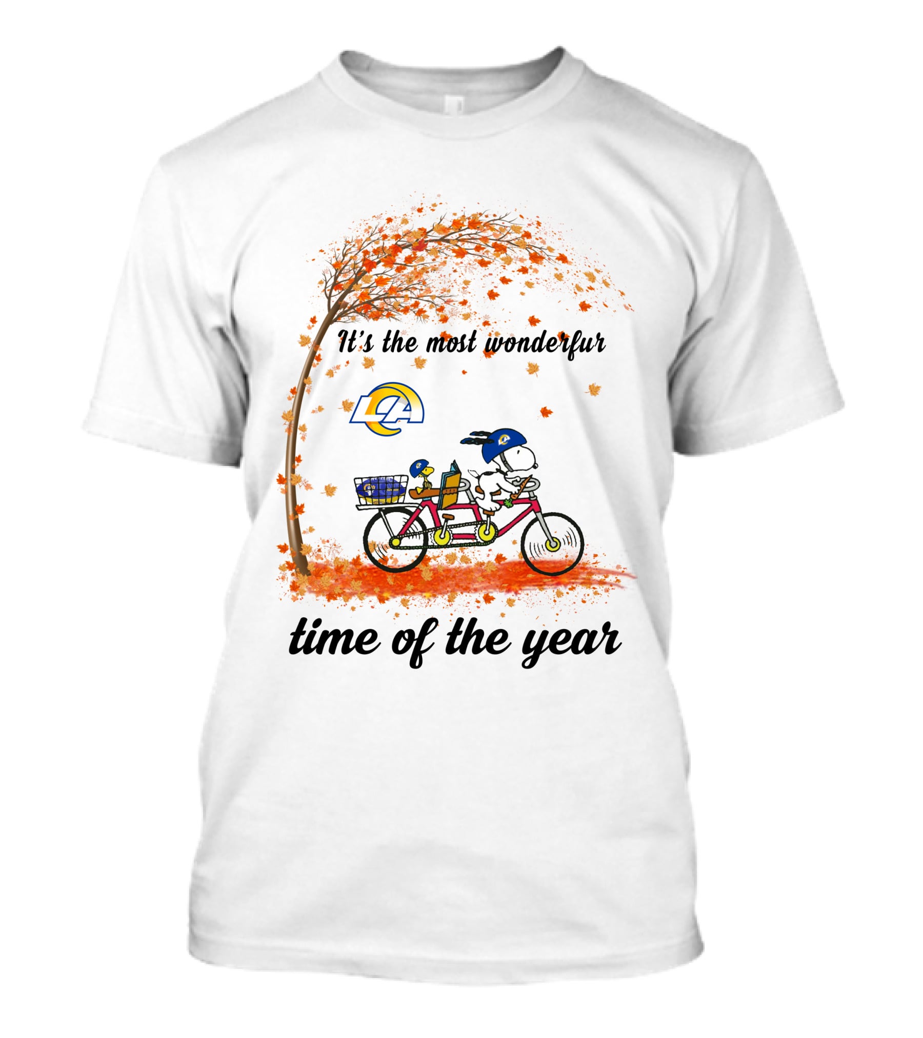 It's The Most Wonderful Time Of The Year Los Angeles Rams Snoopy Autumn T-Shirt