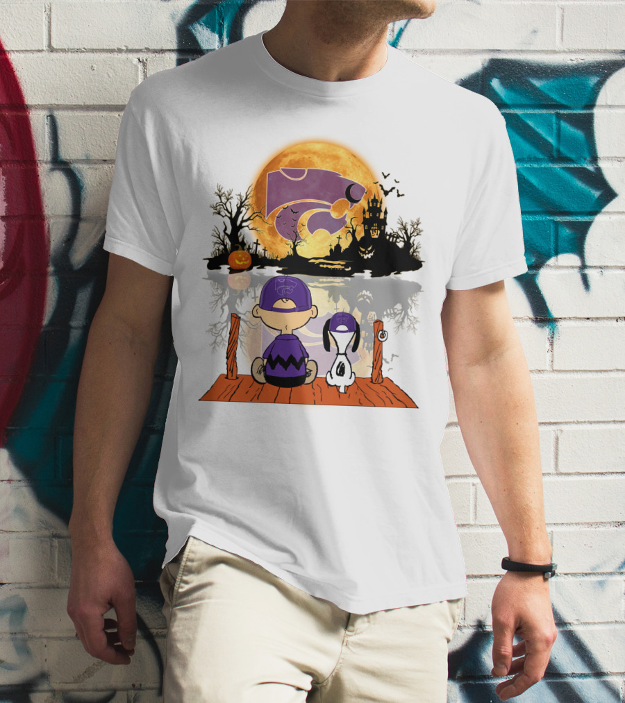 Kansas State Wildcats Halloween Moon Peanuts T-Shirt