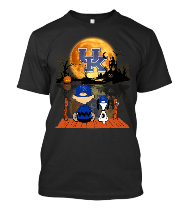 Kentucky Wildcats Halloween Full Moon Reflection Peanuts Characters 495 L1TTT T-Shirt