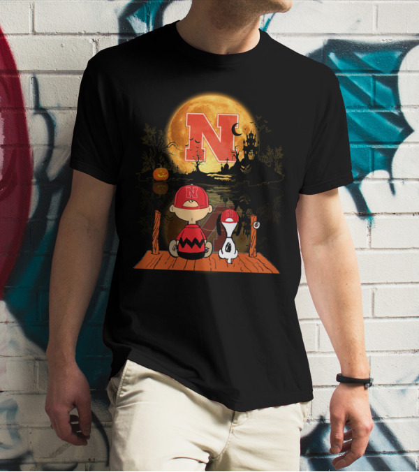 Nebraska Cornhuskers Halloween Peanuts Moon 495 L1TTT T-Shirt