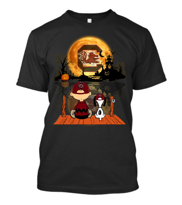 South Carolina Gamecocks Halloween Moonlit Reflection With Characters 495 L1TTT T-Shirt