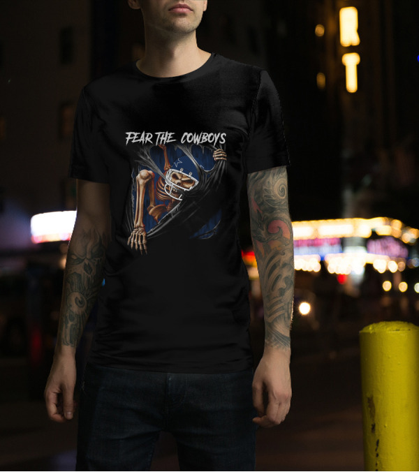 Fear The Cowboys Skeleton Dallas 515NFL L1MTH T-Shirt