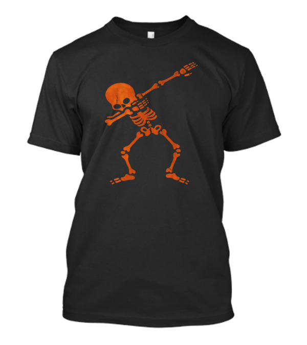 Dabbing Skeleton Funny Halloween Human T-Shirt