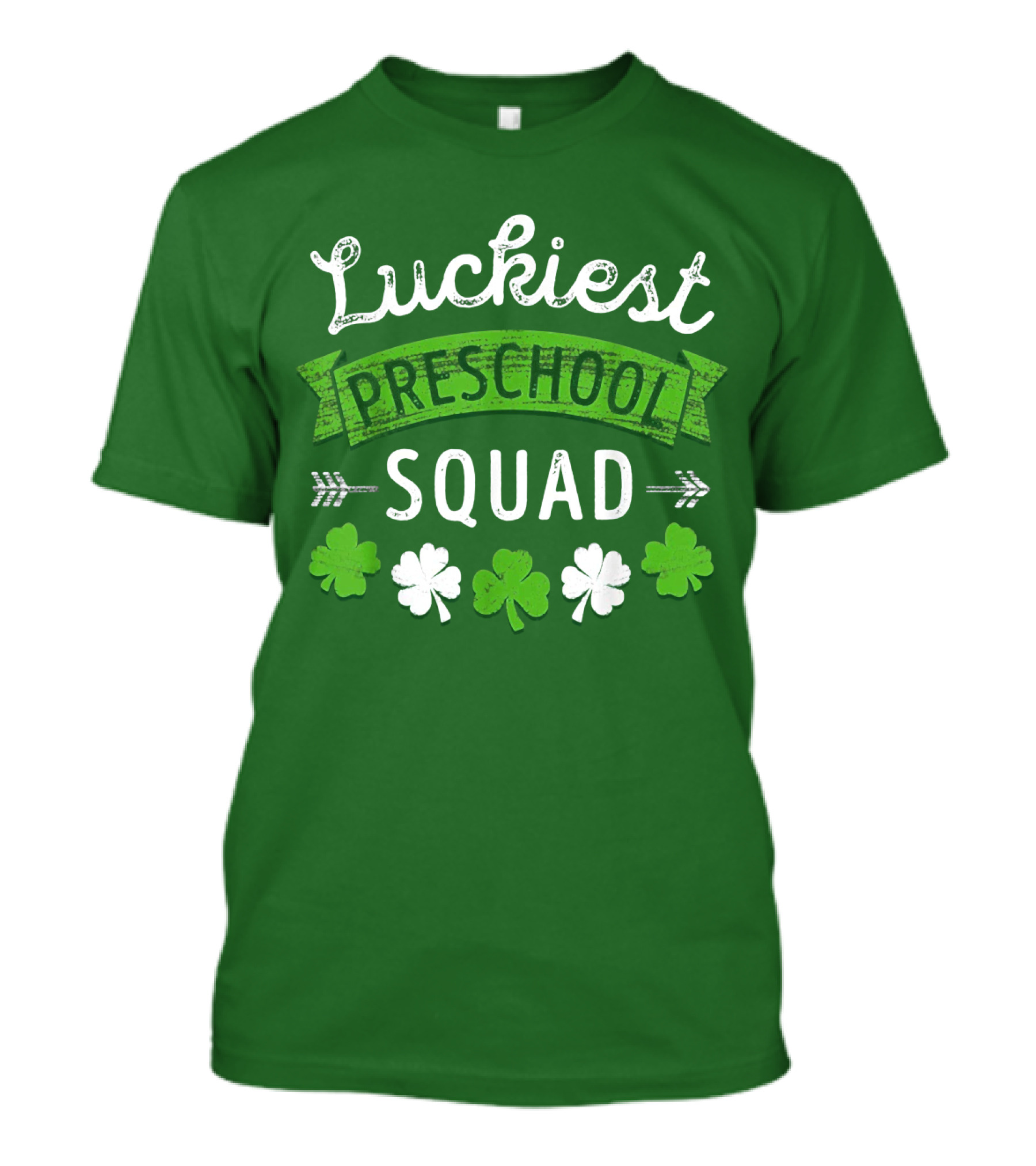 Luckiest Preschool Squad St Patricks Day Shamrocks T-Shirt