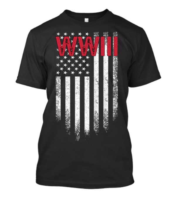 WWIII Trump Vintage USA Flag World War 3 T-Shirt